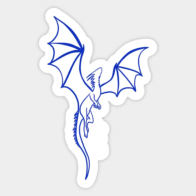 Fly or die - ACOTAR dragon Sticker by medimidoodles